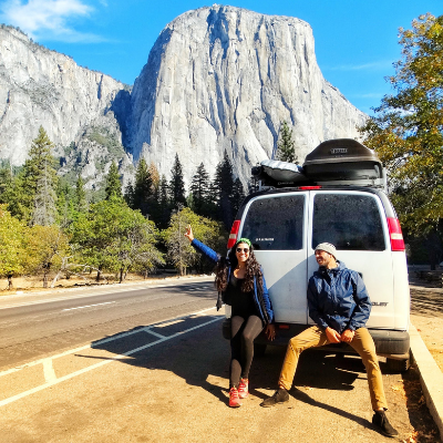 Converted Van on the road